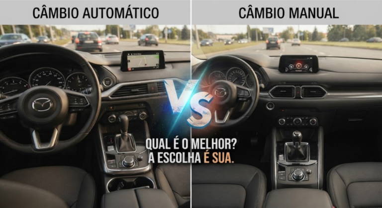Aulas em carros automáticos e manuais